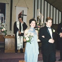 USA TX Dallas 1999MAR20 Wedding CHRISTNER Ceremony 019  Ravanna Candy and Will Mobley departing. : 1999, Americas, Christner - Mike & Rebekah, Dallas, Date, Events, March, Month, North America, Places, Texas, USA, Wedding, Year